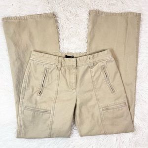 J. CREW Women’s Mid-Rise Front Seam Wide Leg Khaki Pants 6